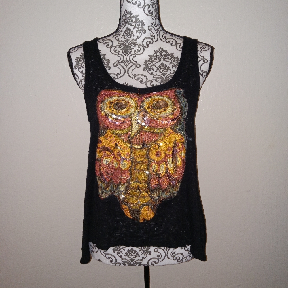 TeenBell owl racerback top